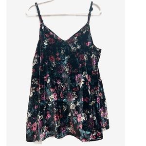 Torrid Velvet Floral print tank dress
